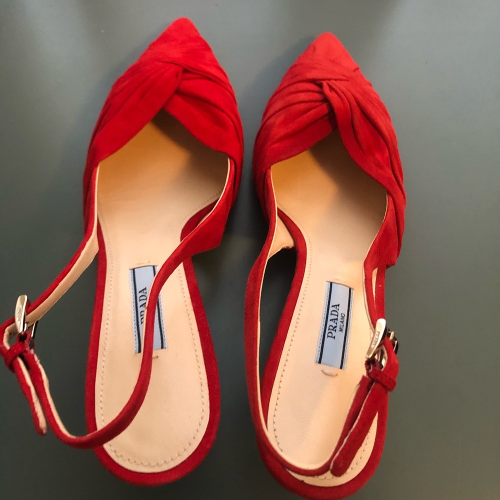 Prada Suede Twist 55mm Slingback Pumps - Picture 6 of 16